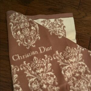 Dior Beige and Ivory Wool Blanket